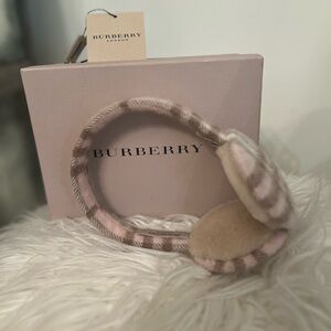 NWT Burberry checkered ear muffs